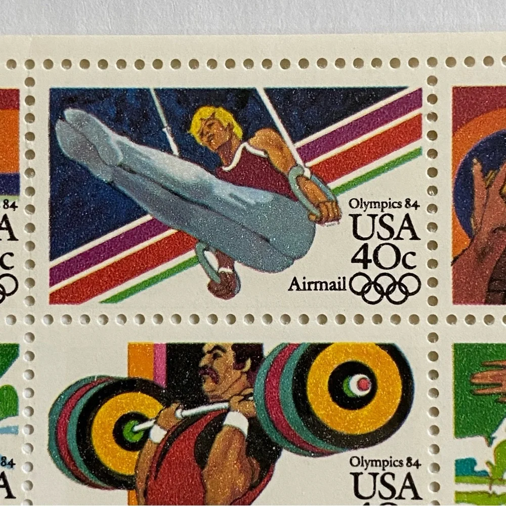 1983 40 cent 1984 Olympics Airmail Full Sheet of 50 Scott #C105-C108 Mint NH